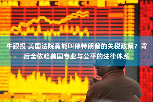 牛跟投 美国法院竟能叫停特朗普的关税政策？背后全依赖美国专业与公平的法律体系