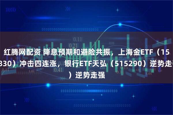 红腾网配资 降息预期和避险共振,上海金ETF(159830)冲击四连涨,银行ETF天弘(515290)逆势走强