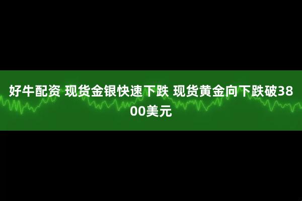 好牛配资 现货金银快速下跌 现货黄金向下跌破3800美元