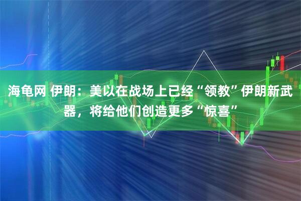 海龟网 伊朗：美以在战场上已经“领教”伊朗新武器，将给他们创造更多“惊喜”